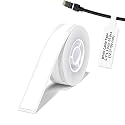 Label Maker Tape NIIMBOT D11 Cable Label Print Paper 0.5"*4.3" Standard Laminated Office Labeling Tape Replacement for D11 Handheld Label Machine Waterproof Tear Proof 1 Roll 65 Pcs Cable（White）