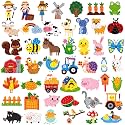 Labeol Diamond Art Kits for Kids Boys and Girls Ages 6-8-10-12 Easy to DIY Creative Diamond Art Sticker Craft by Numbers Kits for Kids and Adult Beginners (Farm)
