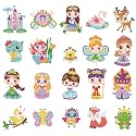 Labeol Diamond Art Kits for Kids Boys and Girls Ages 6-8-10-12 Easy to DIY Creative Diamond Art Sticker Craft by Numbers Kits for Kids and Adult Beginners (Princess)