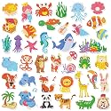 Labeol Diamond Art Kits for Kids Boys and Girls Ages 6-8-10-12 Easy to DIY Creative Diamond Art Sticker Craft by Numbers Kits for Kids and Adult Beginners (Jungle Animals)