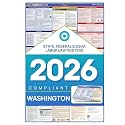 Labor Law Poster Washington 2026, Paper Unlaminated, State, Federal Notices