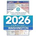 Labor Law Poster Washington, State, Federal Workplace Notices 26 x 39.5