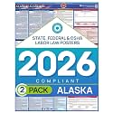 Labor Law Posters Alaska 2026, 2-Pack, State, Federal Workplace Notices