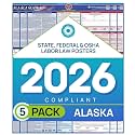 Labor Law Posters Alaska 2026, 5-Pack, State, Federal Workplace Notices