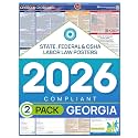 Labor Law Posters Georgia 2026, 2-Pack, State, Federal Workplace Notices