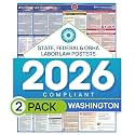 Labor Law Posters Washington 2026, 2-Pack, State, Federal Workplace Notices