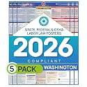 Labor Law Posters Washington 2026, 5-Pack, State, Federal Workplace Notices