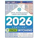 Labor Law Posters Wyoming 2026, 2-Pack, State, Federal Workplace Notices