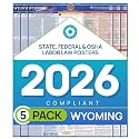 Labor Law Posters Wyoming 2026, 5-Pack, State, Federal Workplace Notices