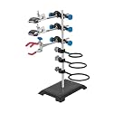 Laboratory Support Stand Rack With 3 Adjustable Clips and 3 Hoods School Supplies Stainless for Chemical Biology Teaching