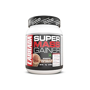 labrada super mass gainer weight gainer powder  40g protein amp 256g carbs per serving  high calorie muscle mass gainer for weight gain amp muscle building  chocolate ice cream flavor  1kg