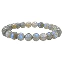 Labradorite Bracelet for Women Men with Healing Crystal