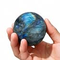 Labradorite Crystal Ball 2-2.4 inch with Stand Polished Sphere Home Decor