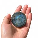 Labradorite Healing Stone 1.6-2 inch with Stand, Mini Crystal Ball Polished