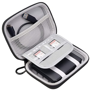 lacdo waterproof hard eva shockproof pouch case 25-inch hard drive red large size