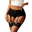 Lace Garter Belts for Thigh Highs Plus Size Suspender Belt Garter Belt Set Sexy Garters Lingerie with 6 Strap Slip