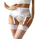 Lace Garter Belts for Thigh Highs Plus Size Suspender Belt Garter Belt Set Sexy Garters Lingerie with 6 Strap Slip