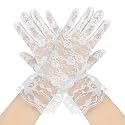 Lace Gloves Women Halloween Gloves Formal Glove for Evening Wedding Opera