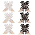 Lace Gloves Women Halloween Gloves Formal Glove for Evening Wedding Opera