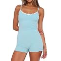 Lacozy Pajamas for Women Summer Lace Onesie Romper Sexy Pjs Cute Loungewear
