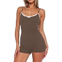 Lacozy Pajamas for Women Summer Lace Onesie Romper Sexy Pjs Cute Loungewear