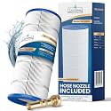LACQUA Pool Filter Cartridge LQ120 120 SqF for Hayward C1200, CX1200RE, Pleatco PA120, PA120-EC, Unicel C-8412, Filbur FC-1293, Clearwater II 125, Waterway PCCF-125. Hose Nozzle Included