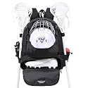 Lacrosse Bag, Field Hockey Bag with Two Stick Holders, Large Lacrosse Backpack with Separate Cleats Shoe Compartment