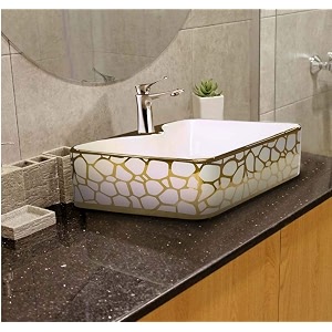 lactose ceramic wash basin  table top countertop wash basin for bathroom living room dining room hotel amp restaurant  european style tabletop wash basin sink rectangle  15x19x53 in