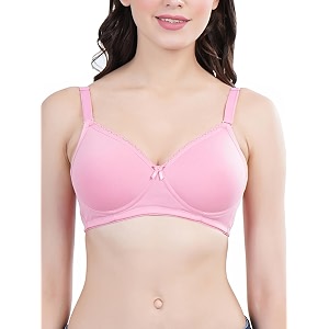 Womens Seamless Padded Non Wired Cotton Stretch