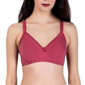 Womens Seamless Padded Non Wired Cotton Stretch
