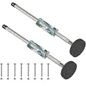 Ladder Leveler Pair with Rubber Feet Orange,Adjustable Ladder Leg Leveler for Extension ladders,Ladder Stabilizer,Ladder Accessories (Black 26")