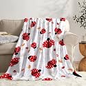 Lady-Bug Blanket Gifts for Girls Boys, Super Soft Lady-Bug Blanket Decor Stuff, Lightweight Microfiber Cozy Plush Throw for Couch BedL 80"x60" for Adults