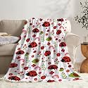 Lady-Bug Blanket Gifts for Girls Boys, Super Soft Lady-Bug Blanket Decor Stuff, Lightweight Microfiber Cozy Plush Throw for Couch BedXL 120"x90" for Family