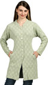 lady willington Checkered Round Neck Casual Women Green Sweater