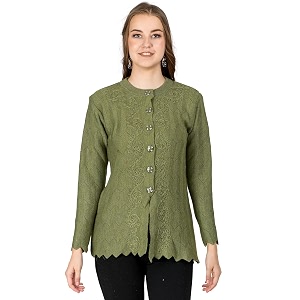 lady willington women woolen round neck cardigan sweater heavy front long kadai cardigan winter wear pure wool cardigan for women free size cotty warm cardigans with side pockets l olivegreen