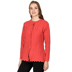 lady willington women woolen round neck cardigan sweater heavy front long kadai cardigan winter wear pure wool cardigan for women free size cotty warm cardigans with side pockets s carrot