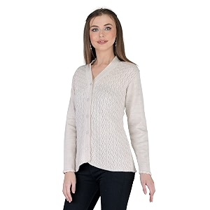 Lady Willington Women Woolen V-Neck Self Design