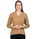 Lady Willington Women Woolen V-Neck Self Design
