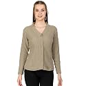 Lady Willington Women Woolen V-Neck Self Design