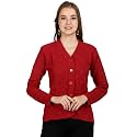 Lady Willington Women Woolen V-Neck Self Design