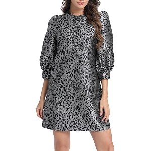 Ladyful Womens Floral Jacquard Dress Cocktail Mini