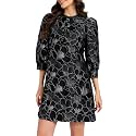 Ladyful Women39s Floral Jacquard Dress Cocktail Mini