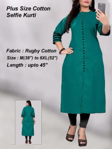 ladylaz striped cotton blend straight kurta for women green