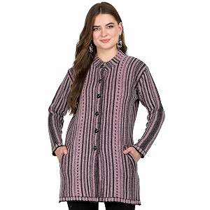 LADYWILLINGTON Women Woolen Long Coat Warm Fabric