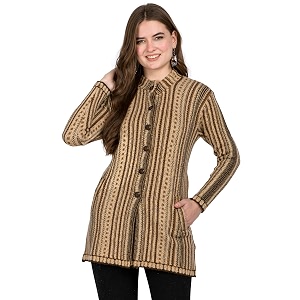 LADYWILLINGTON Women Woolen Long Coat Warm Fabric