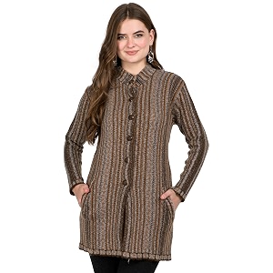 LADYWILLINGTON Women Woolen Long Coat Warm Fabric