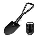 LAFILLETTE 18.25” Tri-fold Handle Shovel with Carry Case, Portable Tactical Shovel Multitool for Off Road, Camping, Gardening, Beach, Digging Dirt, Sand, Mud & Snow (Black)