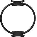 LAFILLETTE Pilates Ring 15" Fitness Circle - Lightweight & Dual Foam Padded Handles | Yoga Ring for Toning Arms, Thighs/Legs & Core, Thigh Workout, Thigh Toner, Inner Thigh Exercise Equipment (Black)