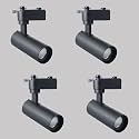 Aluminium Spectra 10 Watt Black Colour Tunable Led Track Light, Spot Light/Focus Light | Flexible Rotatable Light Head | Track Way Not Included | Pack Of 4 (Black, 10 Watt)