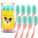 Lager Dog Finger Toothbrush, Non-slip with handle, extra-large Designed for Large Dogs. Clean Your Dog's Teeth and Prevent Bad Breath. Dog Toothbrush Finger with Soft Bristles. Pink &amp; Blue-8 Pcs